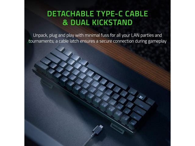 Mini 60% Gaming Keyboard: Fast Keyboard Switches - Clicky Optical Switches - Chroma RGB Lighting - PBT Keycaps - Onboard Memory Snap Tap - Black