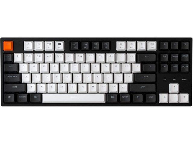 Keychron C1 Mac Layout Wired Mechanical Keyboard, Gateron G Pro Red Switch, Tenkeyless 87 Keys ABS keycaps Computer Keyboard for Windows PC Laptop,.