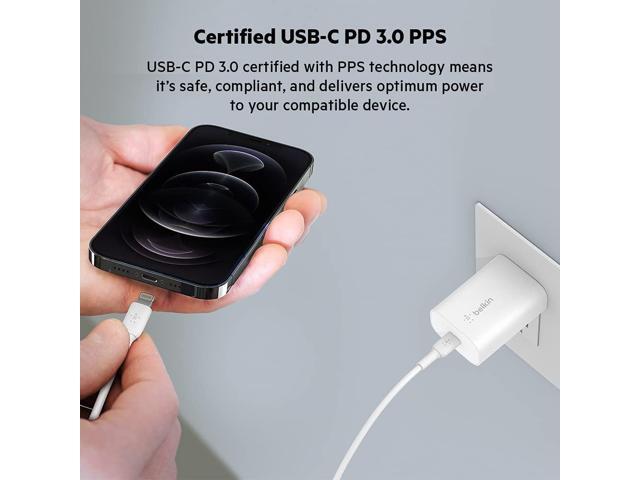 Belkin - USB-C PD 3.0 PPS Wall Charger 25W - White - image 7