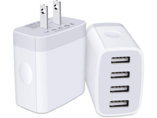 USB Wall Charger Plug,2-Pack Charger Block Charging Cube Fast Charging Box Multi Plug Outlet Power Adapter Chargerr for iPhone 17 16 15 14 13 12 11...