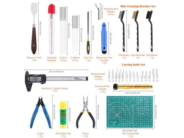 42 Piece 3D Print Tool Kit Includes Debur Tool, Cleaning and Removal Tool with Storage Bag, 3D Printer Tool Set for Cleaning, Finishing and...