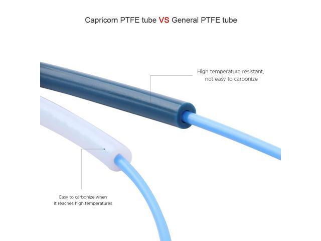 Capricorn Bowden PTFE Tubing 1M XS Series 1.75MM Filament with 2X PC4-M6 & 2X PC4-M10 Pneumatic Fittings & Tube Cutter for Creality Ender 3 V2/...
