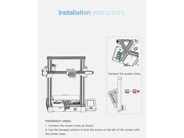 Creality Original Upgrade Ender 3 V2 Intelligent Screen Kit HD Color Screen Display Compatible with Ender-3 V2, Ender 3 pro, Ender 3 3D Printer