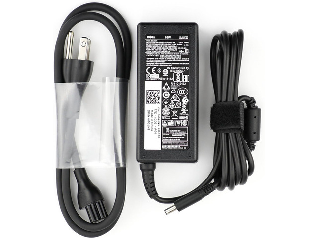 New Genuine OEM Original Dell 65W 4.5mm Tip Replacement AC adapter for Dell Insp
