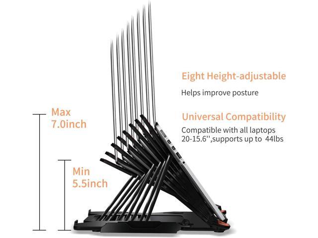 Laptop Stand Adjustable Laptop Computer Stand Multi-Angle Stand Phone Stand Portable Foldable Laptop Riser Notebook Holder Stand Compatible for 10...