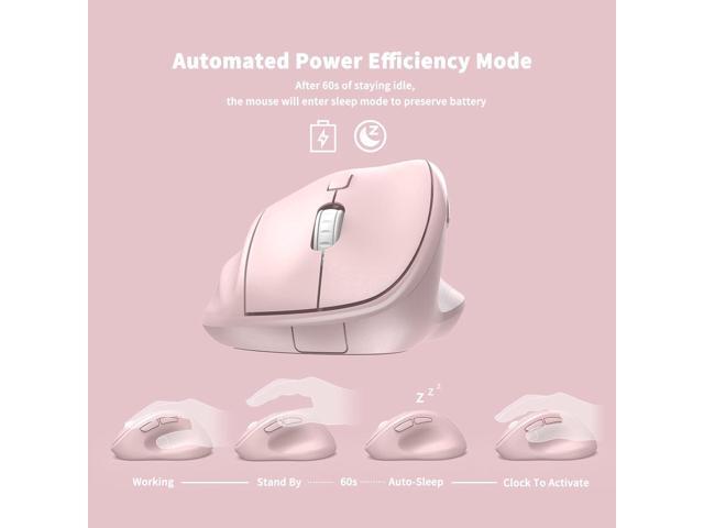 MICROPACK Digitally Yours Ergonomic Wireless Mouse with USB Receiver for PC, Laptop and Desktop, Pink