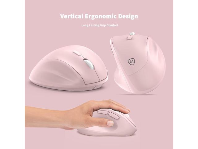 MICROPACK Digitally Yours Ergonomic Wireless Mouse with USB Receiver for PC, Laptop and Desktop, Pink