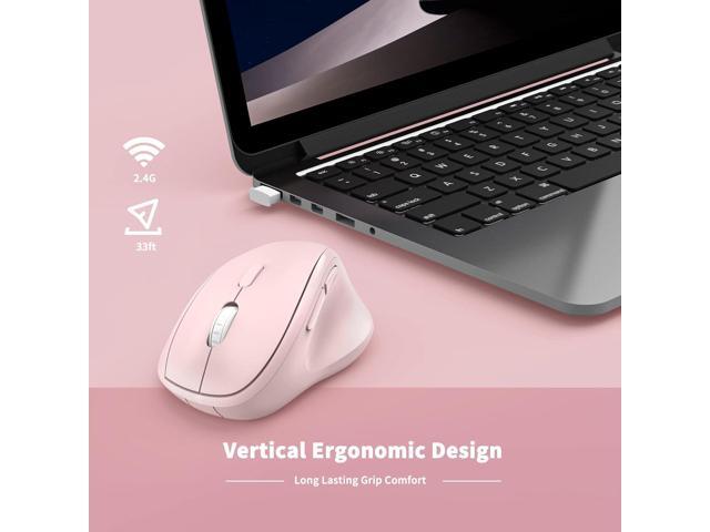 MICROPACK Digitally Yours Ergonomic Wireless Mouse with USB Receiver for PC, Laptop and Desktop, Pink