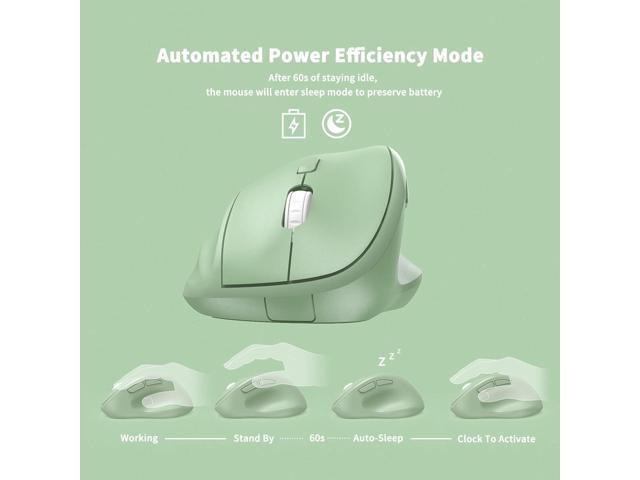 Ergonomic Wireless Mouse with USB Receiver for PC Computer, Laptop and Desktop, Ergo Vertical Mouse with Silent Clicks Long Battery Life, Up to...