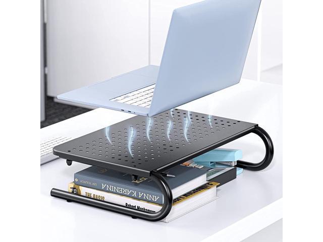 HUANUO Monitor Stand Riser for Desk, Laptop Stand, Laptop Shelf w/Vented Metal, Desktop Computer Stand Desk Organizer for Laptop, PC, Printer
