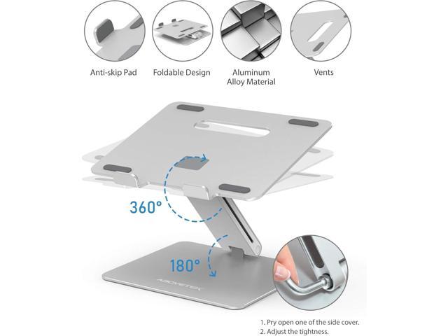 AboveTEK Laptop Stand, Adjustable Portable Computer Riser, Ergonomic Aluminum Notebook Desktop Holder for Desk, Compatible with MacBook Pro, Air,...