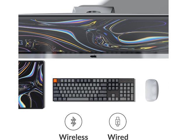 Keychron K10 Full Size Layout RGB Backlit Hot-Swappable Mechanical Gaming Keyboard for Mac Windows, Multitasking 104-Key Bluetooth Wireless/USB...