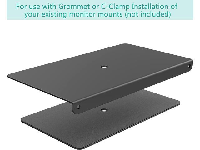 WALI Monitor Mount Reinforcement Plate for Thin, Glass, and Other Fragile Table Tops, with Most Monitor Bracket Grommet C Clamp Installation...