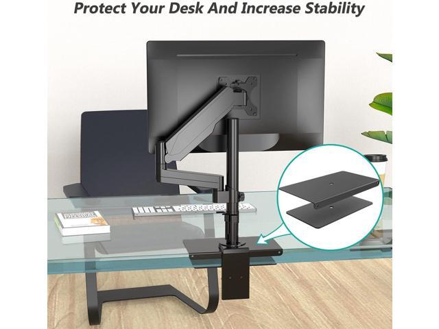 WALI Monitor Mount Reinforcement Plate for Thin, Glass, and Other Fragile Table Tops, with Most Monitor Bracket Grommet C Clamp Installation...