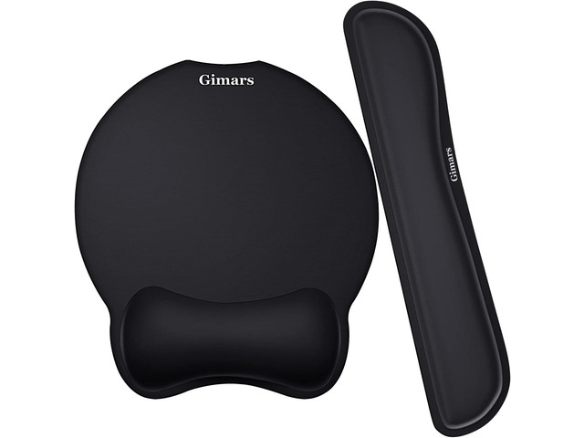 Gimars Upgrade Enlarge Superfine Fibre Soft Smooth Gel Ergonomic Mouse Pad Wrist Support and Keyboard Wrist Rest for Computer, Laptop, Mac, Gaming...