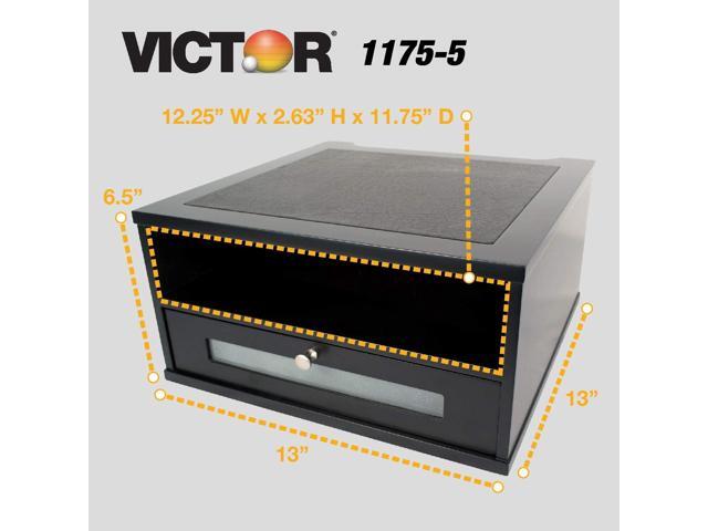 Victor Midnight Black Collection 1175-5 Wood Monitor Stand/Riser