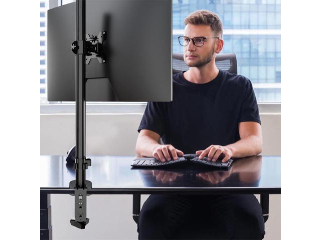 Pholiten Single Tall Monitor Stand, Extra Tall 31 Inch Monitor Mount, Fully Adjustable Tall Monitor arm for 13-32 Inch LCD ScreenHolds up to 22lbs