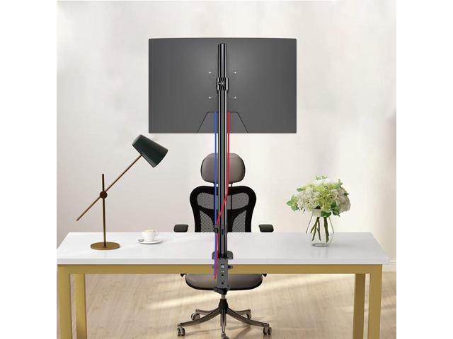 Pholiten Single Tall Monitor Stand, Extra Tall 31 Inch Monitor Mount, Fully Adjustable Tall Monitor arm for 13-32 Inch LCD ScreenHolds up to 22lbs