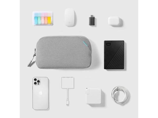 tomtoc Recycled Portable Storage Pouch Bag Case Accessories Organizer Compatible with MacBook Laptop Charger, Mouse, Cables, Hub, Power Adapter,...