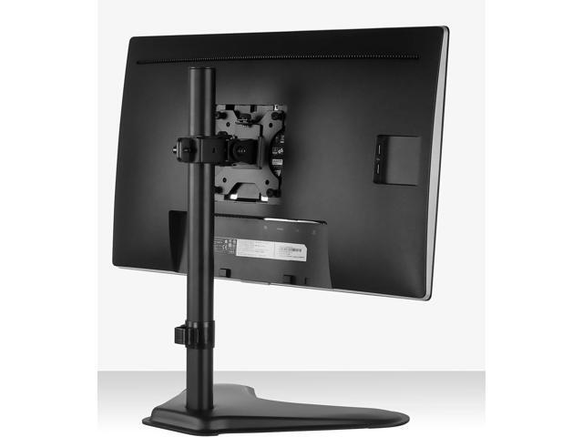 Mount-It! Free Standing Monitor Stand for Desktops Single Monitor Mount VESA 75 100 Compatible Displays Height Adjustable Tilt Swivel...