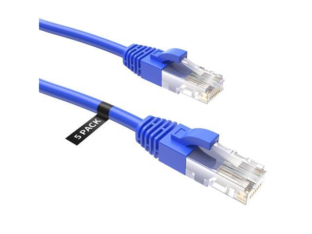 CableCreation 15 Feet (5-Pack) CAT 5e Ethernet Patch Cable, RJ45 Computer Network Cord, Cat5/Cat5e/Cat6 LAN Cable UTP 24AWG+100% Copper Wire for...