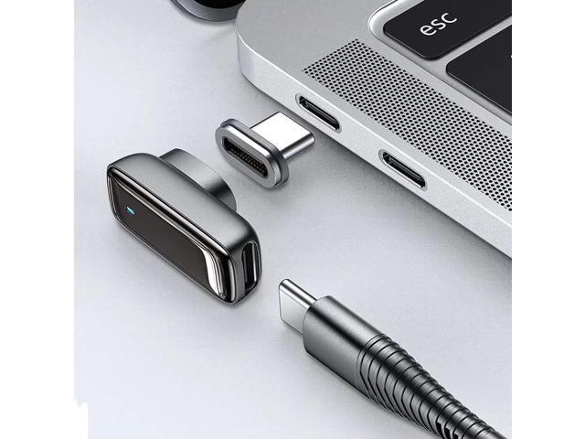 USB C Magnetic Adapter 24 Pins Type-C to Type-C PD 100W Quick Charger 4K@60Hz & 9Gbps Data Transfer Compatible with Mac Book Pro/Air and Other USB...