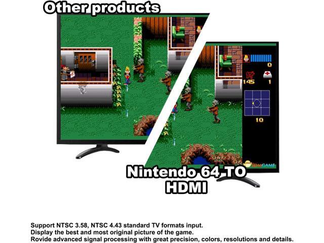 N64 to HDMI Converter Converts N64 Game Console Video Signal to HDMI Signal Easily Connect The Game Console to HDTV Adapter/ConverterSupport...