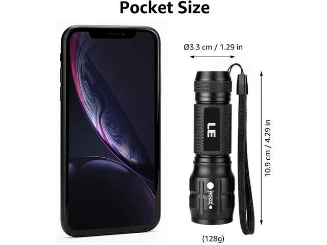 Lighting EVER LED Flashlights High Lumens, Small Flashlight, Waterproof, Adjustable Focus Flash Light for Outdoor, Emergency, Camping, AAA...