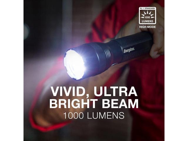 Energizer TacR-1000 LED Tactical Flashlight, Bright Rechargeable Flashlight for Emergencies and Camping Gear, Water Resistant Flashlight, USB...
