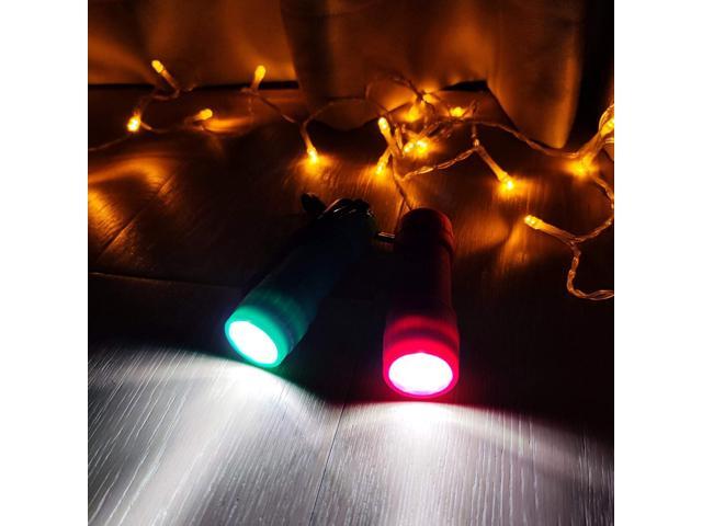 FASTPRO 18-Pack, 9-LED Mini Flashlight Set, AAA Batteries are Included and Pre-Installed, Perfect for Class Teaching, Camping, Wedding Favor