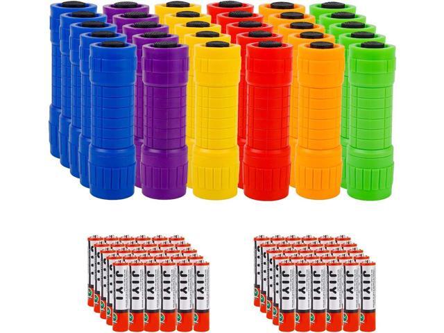 Whaply Small Mini Flashlights Pack of 30,Assorted Colors,New Type Cob Light,With Battery