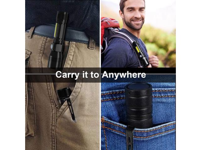 Rechargeable Flashlights, 3 in 1 Super Bright Black Light Flashlights 1200 Lumens, 7 Modes, Zoomable, IPX6 Waterproof Flash Light Recharchable for...