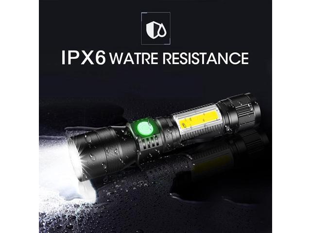 Rechargeable Flashlights, 3 in 1 Super Bright Black Light Flashlights 1200 Lumens, 7 Modes, Zoomable, IPX6 Waterproof Flash Light Recharchable for...