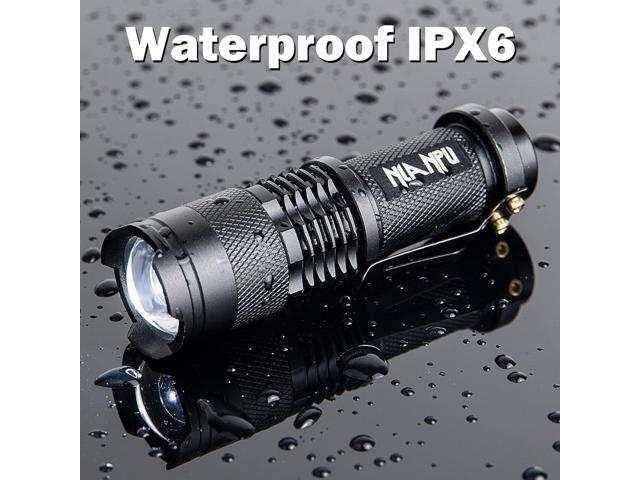 5 Pack SK-68 3 Modes Handheld Mini Cree Q5 LED Flashlight Torch Tactical Lamp 7w 300lm Adjustable Focus Zoomable Light