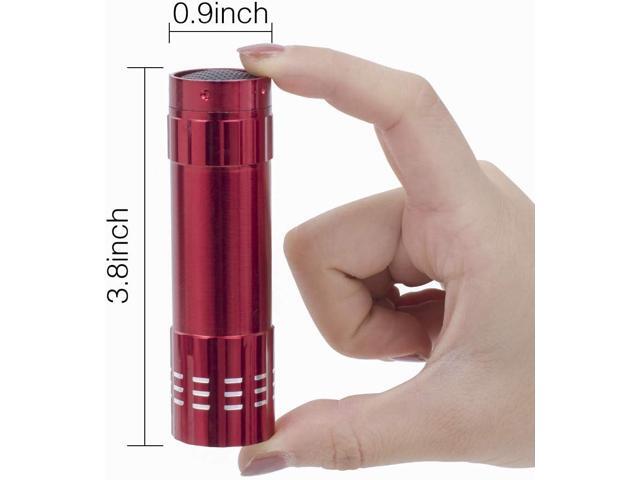 KunHe 6 Pack Stocking Stuffers Small Mini LED Flashlight Christmas Gifts COB Flashlights for Kids 100 Lumen with Battery Bright Camping Flash Light