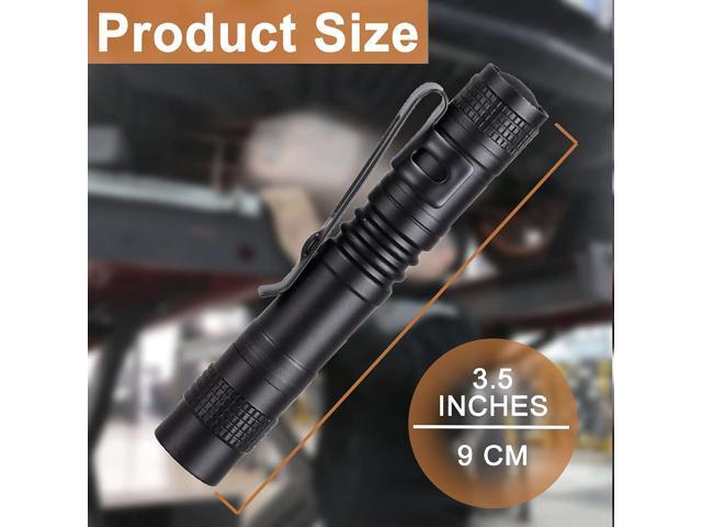 Beieverluck 10 Pack Small Mini LED Flashlight Pocket Flashlight Pen Light Flashlight Tactical Flashlight with Clip Flashlights for Camping Outdoor...