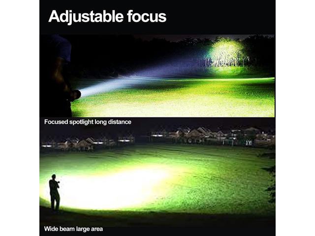Worlds Smallest Brightest Flashlight High Lumen 1000000 Military Rechargeable Zoom Searchlights Lantern Combo with Red Light Optional for Kids...