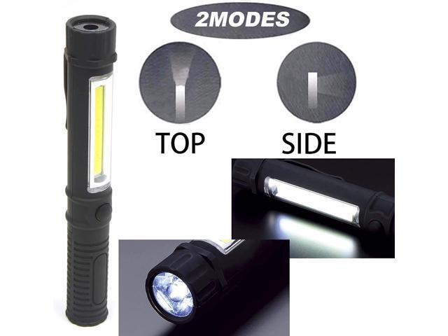 COB LED Work Flashlight with Magnetic Base and Clip Multi-Function Pocket Pen Light Inspection Work Light, 4 PCS