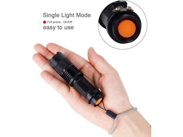 KunHe 6 Pack Small Mini Single Mode Led Handheld Flashlights Aa Battery 1 Mode Flashlight Powerful