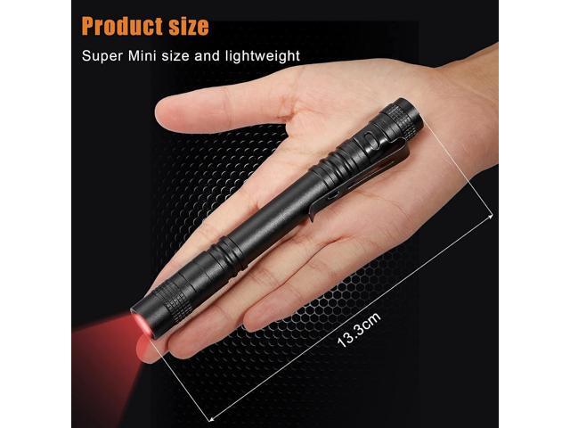 Tuanse 4 Pcs Red Light Flashlight Red LED Flashlight Red Light Pen Light Flashlight Super Bright Red Flashlight Red Torch for Astronomy, Aviation,...