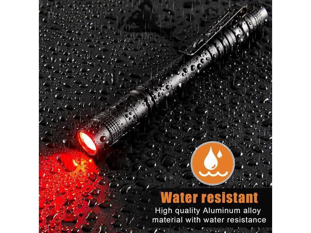 Tuanse 4 Pcs Red Light Flashlight Red LED Flashlight Red Light Pen Light Flashlight Super Bright Red Flashlight Red Torch for Astronomy, Aviation,...