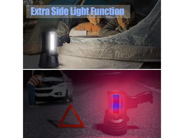 YIERBLUE Rechargeable spotlight, Super Bright 1000,000 LM LED Flashlight Handheld spotlight 10000mAh Long Lasting Large Flashlight Searchlight and...