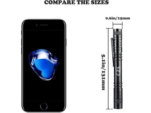 CZS LED Flashlight Penlight 1000 Lumens Battery-Powered Handheld Pen Light Pocket Torch Powered by 2AAA Battery,5 PCS (Battery Not Included)