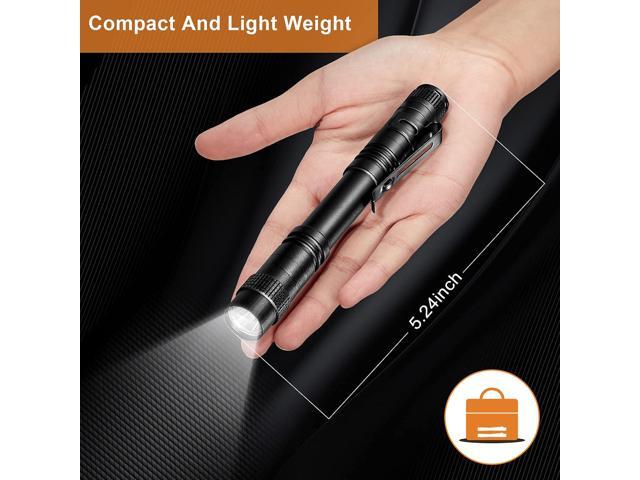 Honoson 10 Pieces Mini Pen Light Flashlight Small LED Pen Light Aluminum Pocket Flashlight with Clip for Inspection Camping Emergency Diary...
