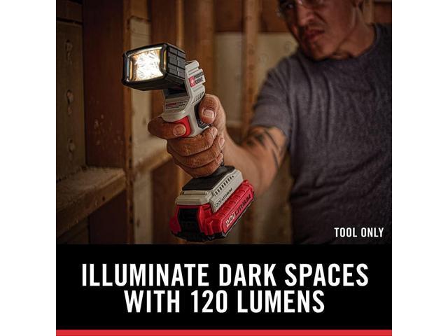 PORTER-CABLE 20V MAX LED Work Light, Black, 7.34 Inch.