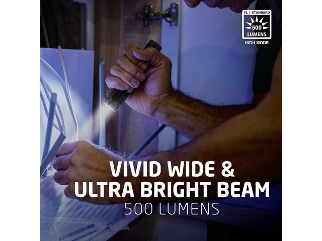 Eveready LED Tactical Flashlight, Bright Rechargeable Flashlights for Emergencies and Camping Gear, Water Resistant Flash Light
