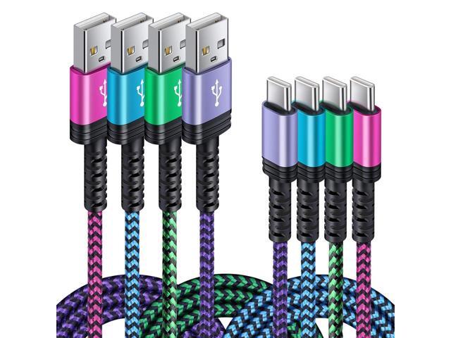 C Charger Cable Fast Charging Phone Android Power Cord 4Pack for Samsung Galaxy S24+ S23 Ultra S22 Plus Note 21/20 Ultra, S21+/S20 Plus/S21 S20...