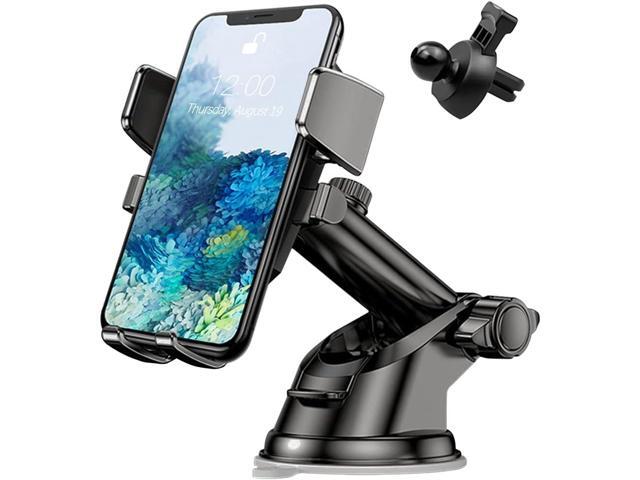 Phone Holder for Car, 360°Rotatable Car Phone Mount for Windshield Dashboard Air Vent, Universal for All Cell Phone and More Devices with Suction...