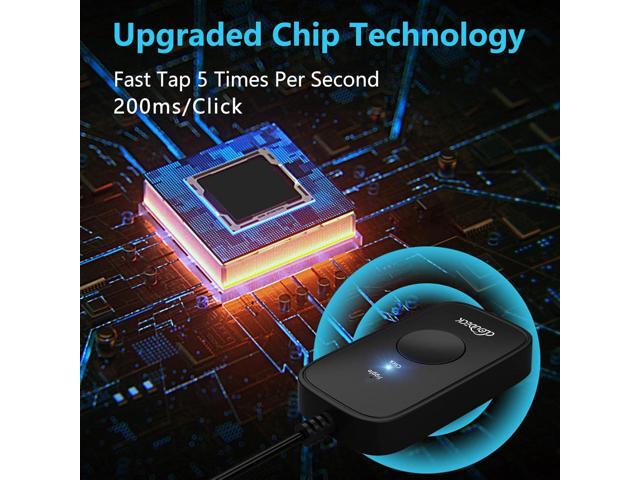 Mouse Jiggler Undetectable, USB Mover, Gaming Automatic Continuous Click Device, Plug & Play, Simulate Mouse Pointer Movement to Prevent PC Sleep