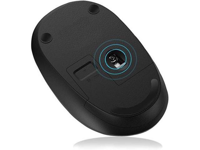 MiraCase Comfortable 2.4 GHz Long Range Silent Wireless Mouse 1600 DPI 30ft Working Distance Battery Included Black
